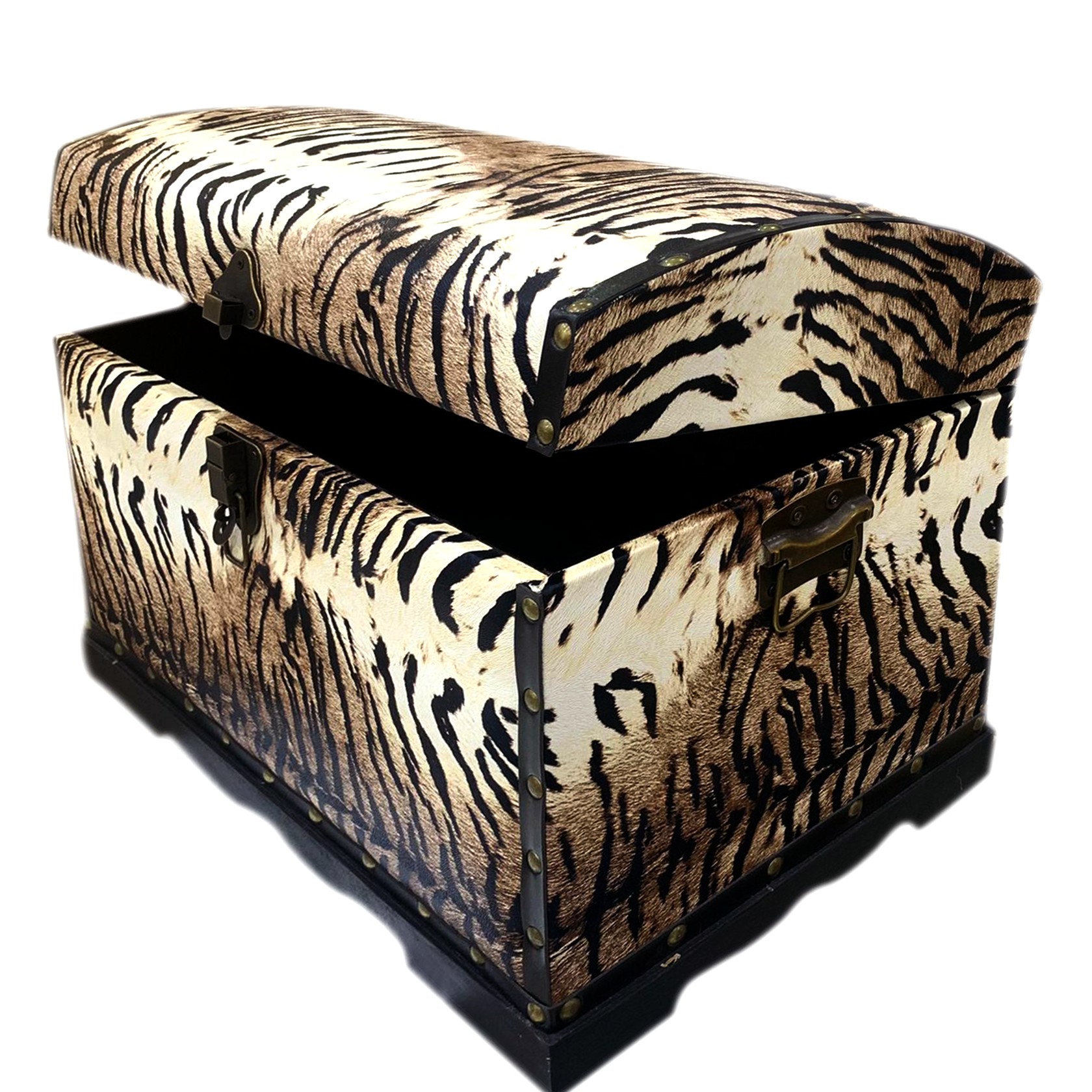 WDN LEATH.TRUNKBX TIGER SKIN-MEDIUM