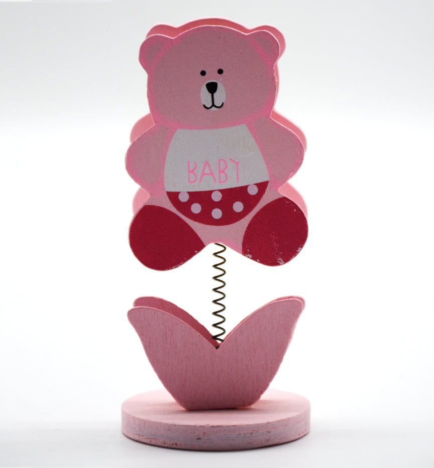 WOODEN DECO CLIP BABY BEAR