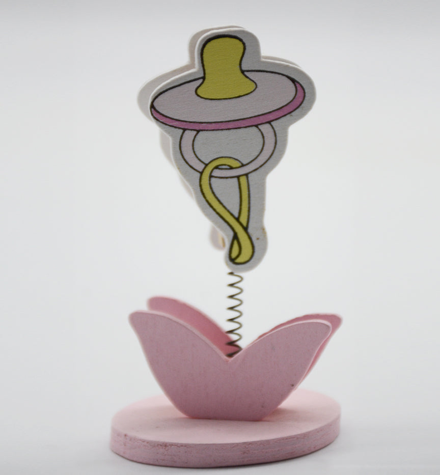 WOODEN DECO CLIP W/ BABY ACC