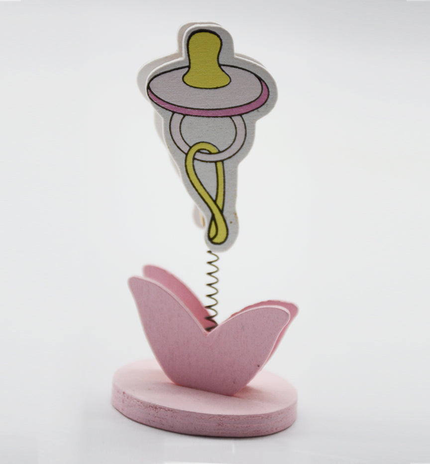 WOODEN DECO CLIP W/ BABY ACC