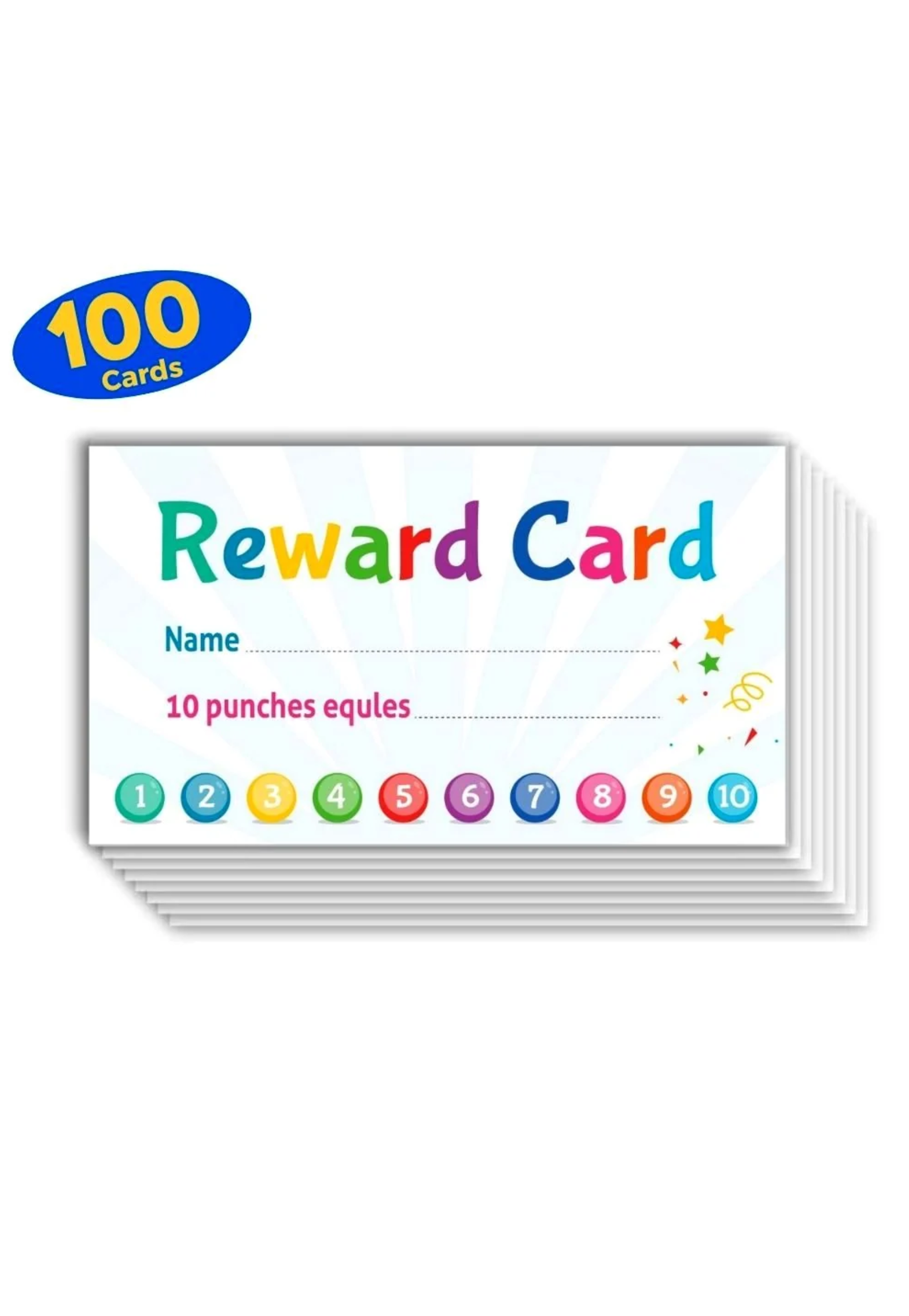INCENTIVE LOYALTY REWARD CARD 100PCS ENGLISH