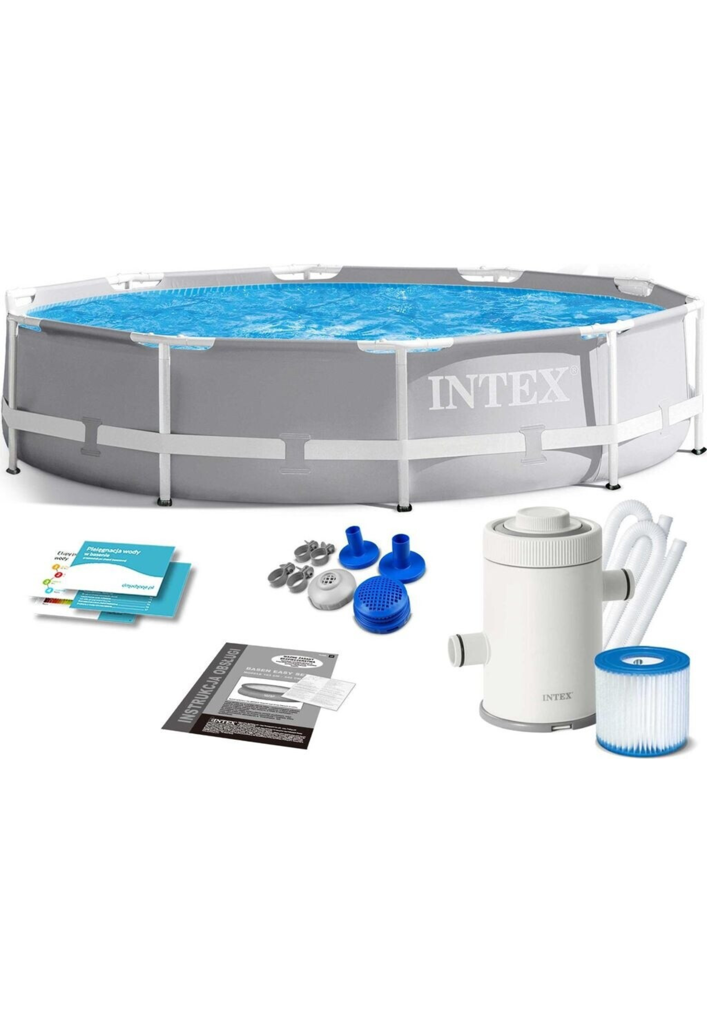 INTEX PRISM FRAME PREMIUM POOL W/ PUMP 3.05MX76CM/10"X30"