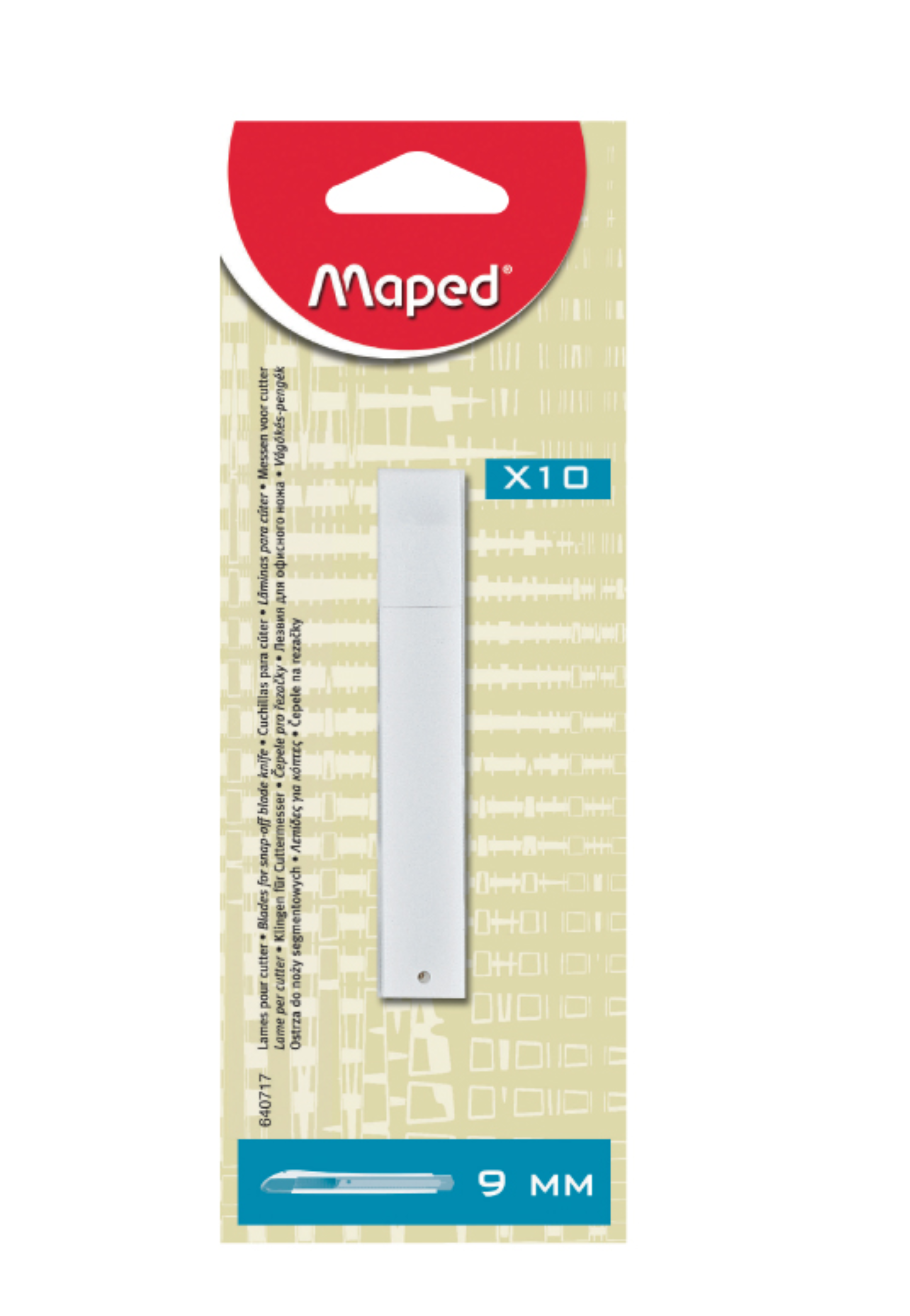 MAPED CUTTER BLADES 9MM 10PCS BLISTER
