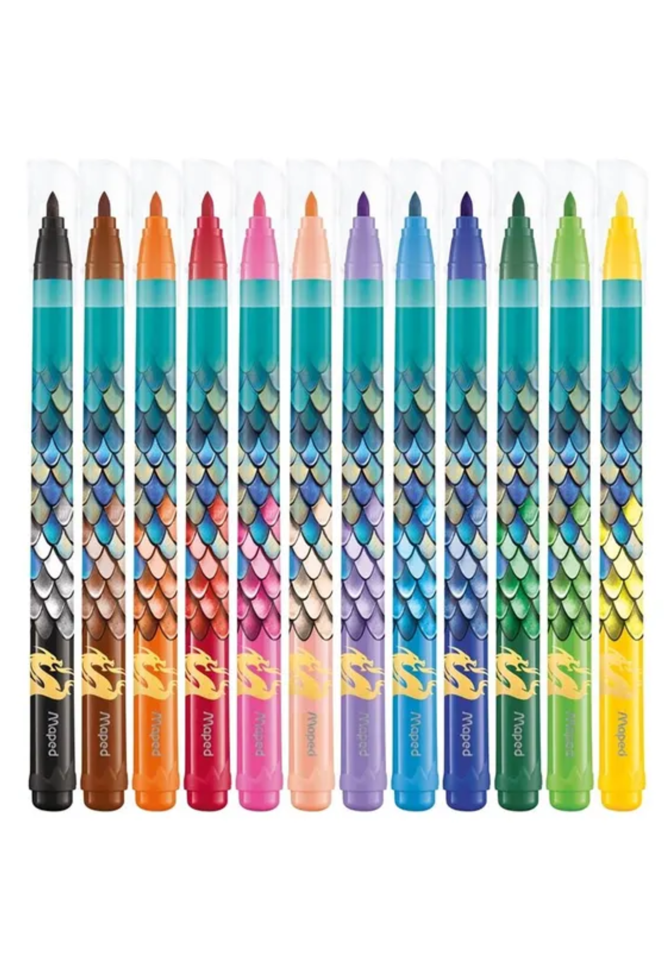 MAPED FELT TIP PEN DRAGON 12COLORS PACK