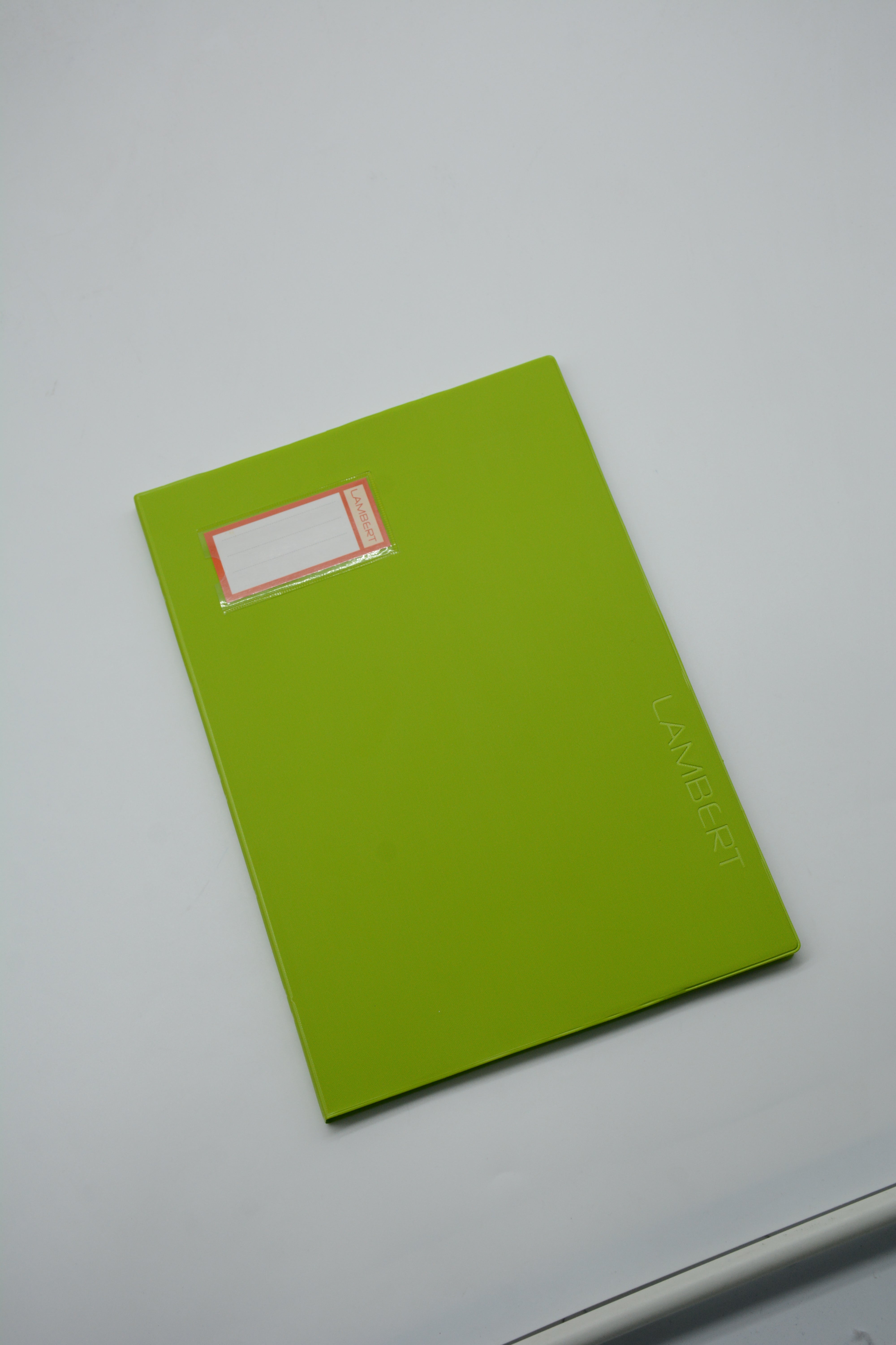 LAMBERT SOLID COLOUR PVC JACKET 100SHT 4LINES A4 NOTE BOOK-GREEN