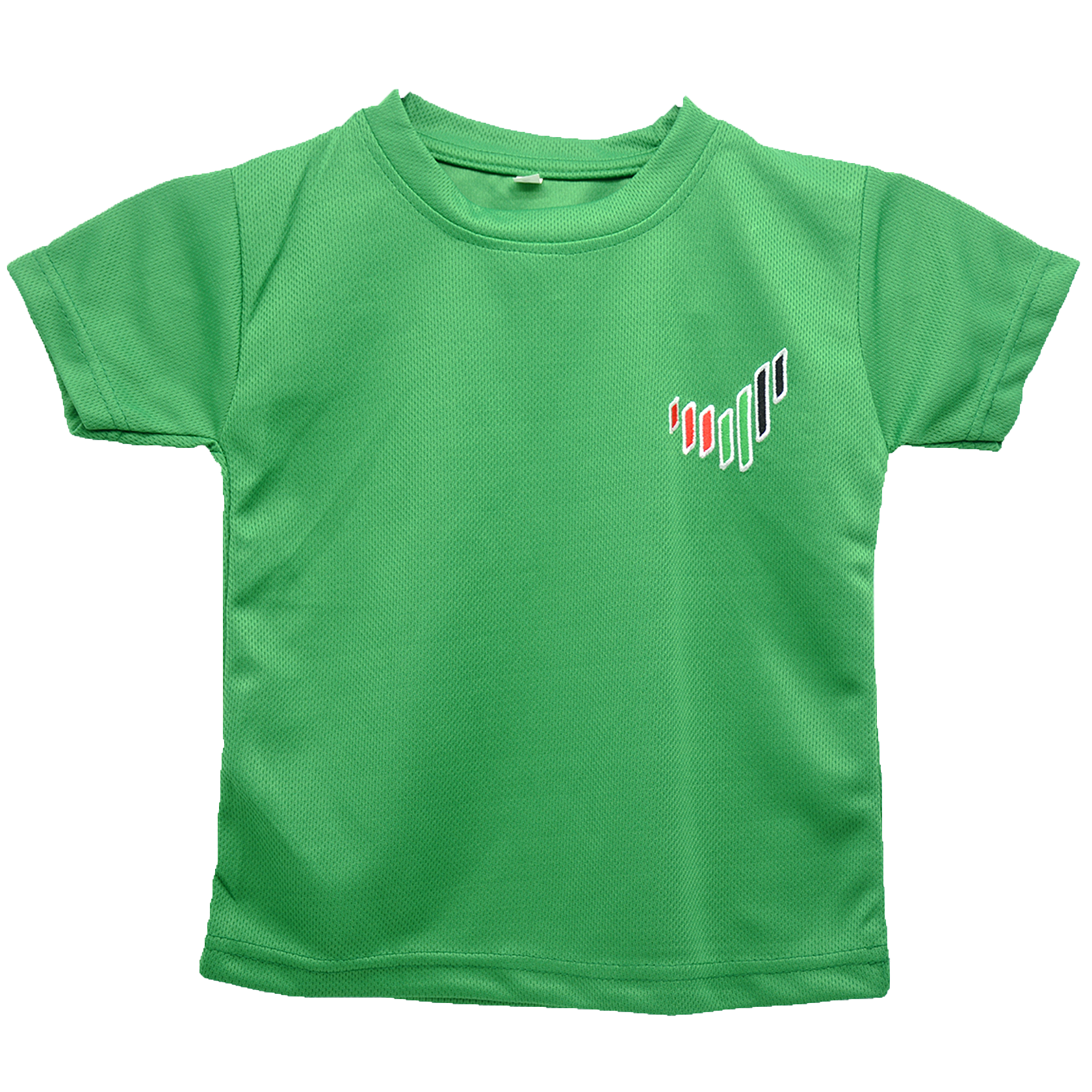 ROUND NECK T-SHIRT (JERSEY) W/ EMBRD. NEW LOGO & FLAG ASSTD