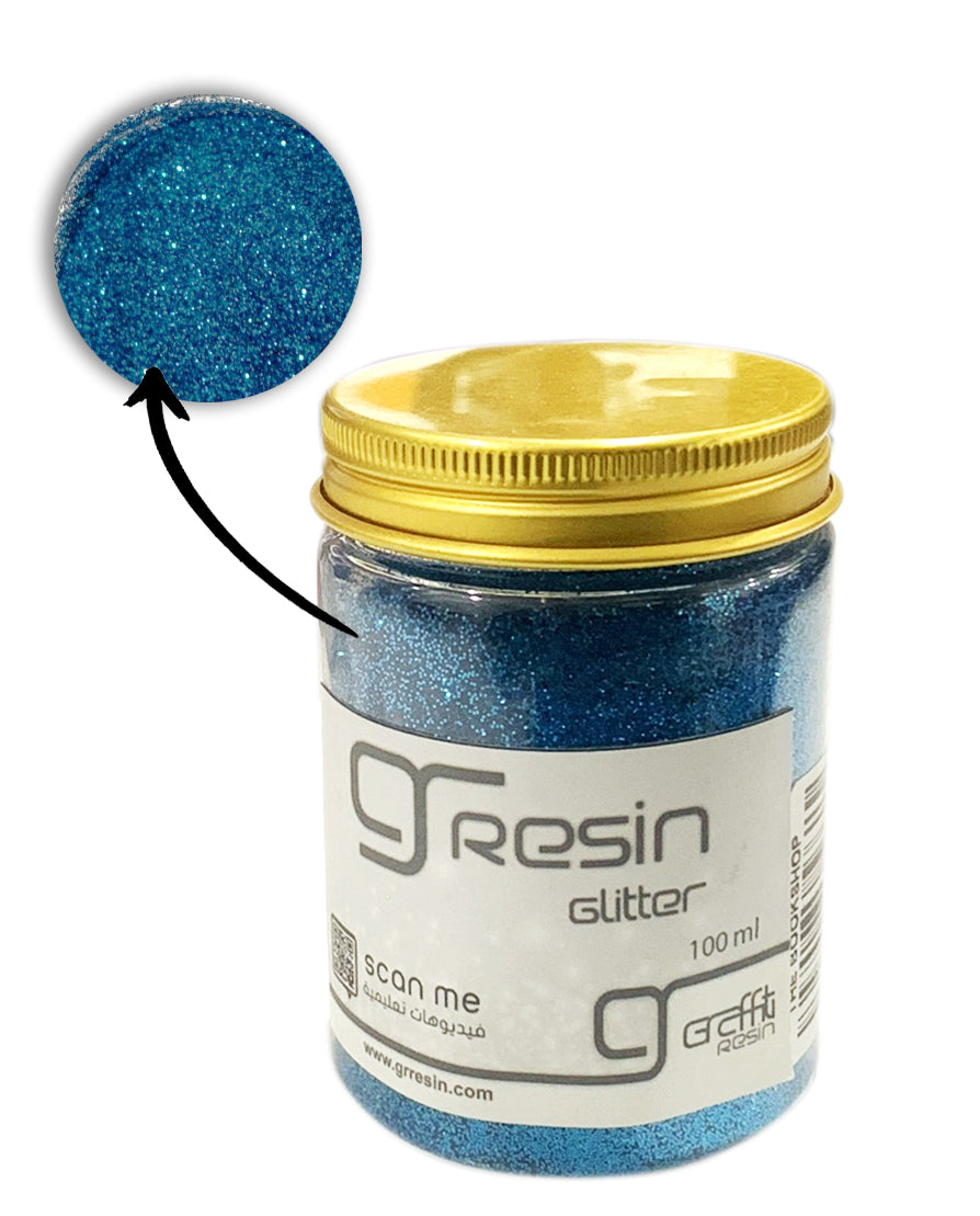 GRAFFITI RESIN GLITTER 100ML-TURQUIOSE BLUE