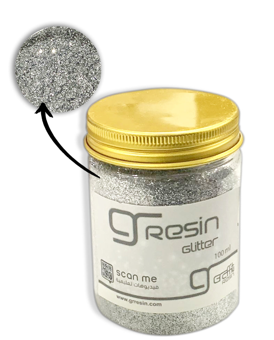 GRAFFITI RESIN GLITTER 100ML-SILVER