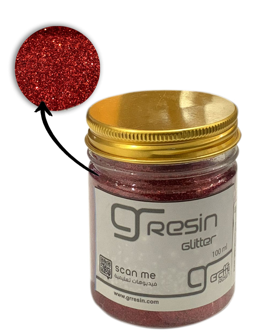 GRAFFITI RESIN GLITTER 100ML-APPLE RED