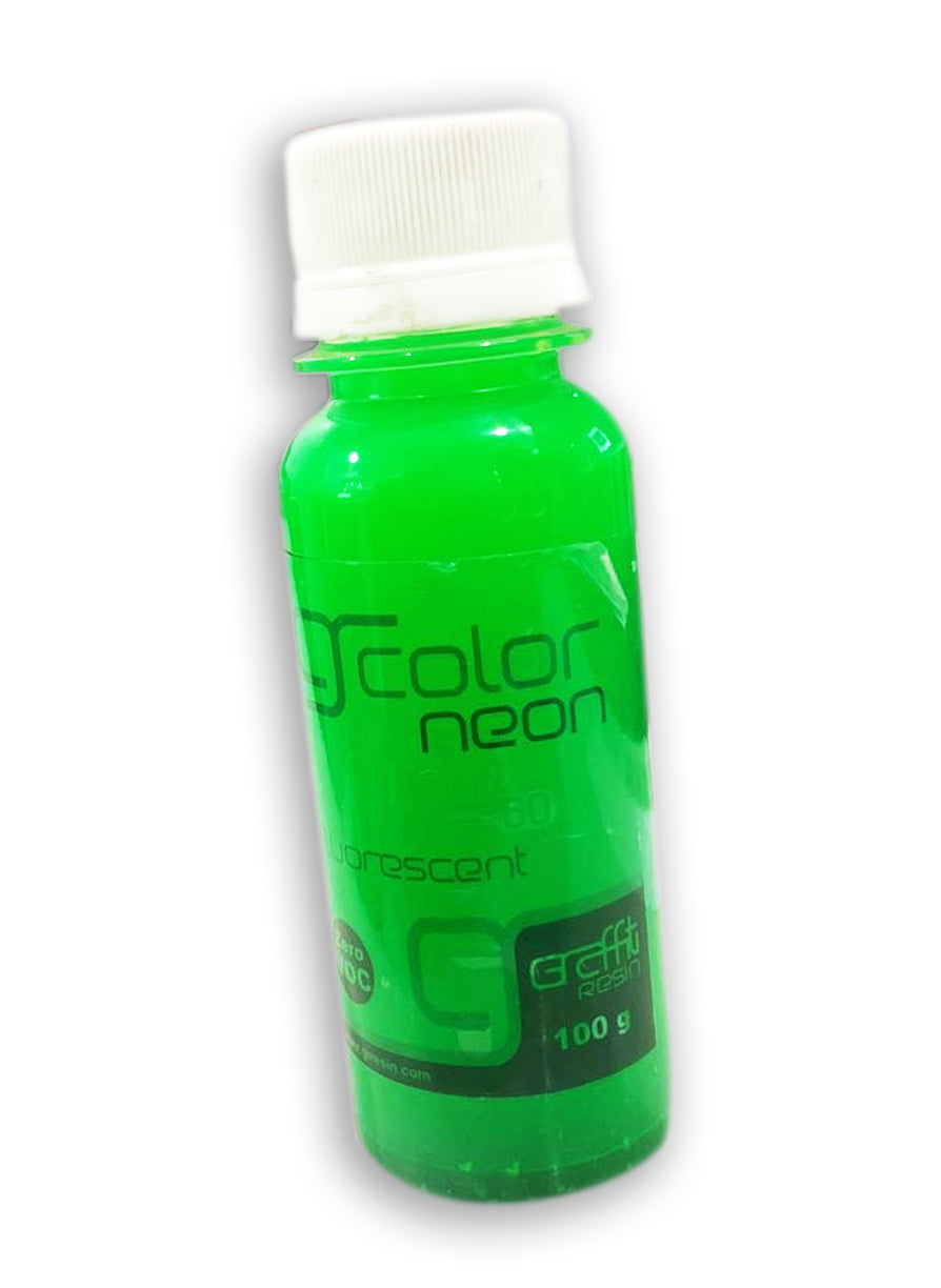 GRAFFITI RESIN NEON FLUORESCENT COLOR 100G-FLUORESENT GREEN