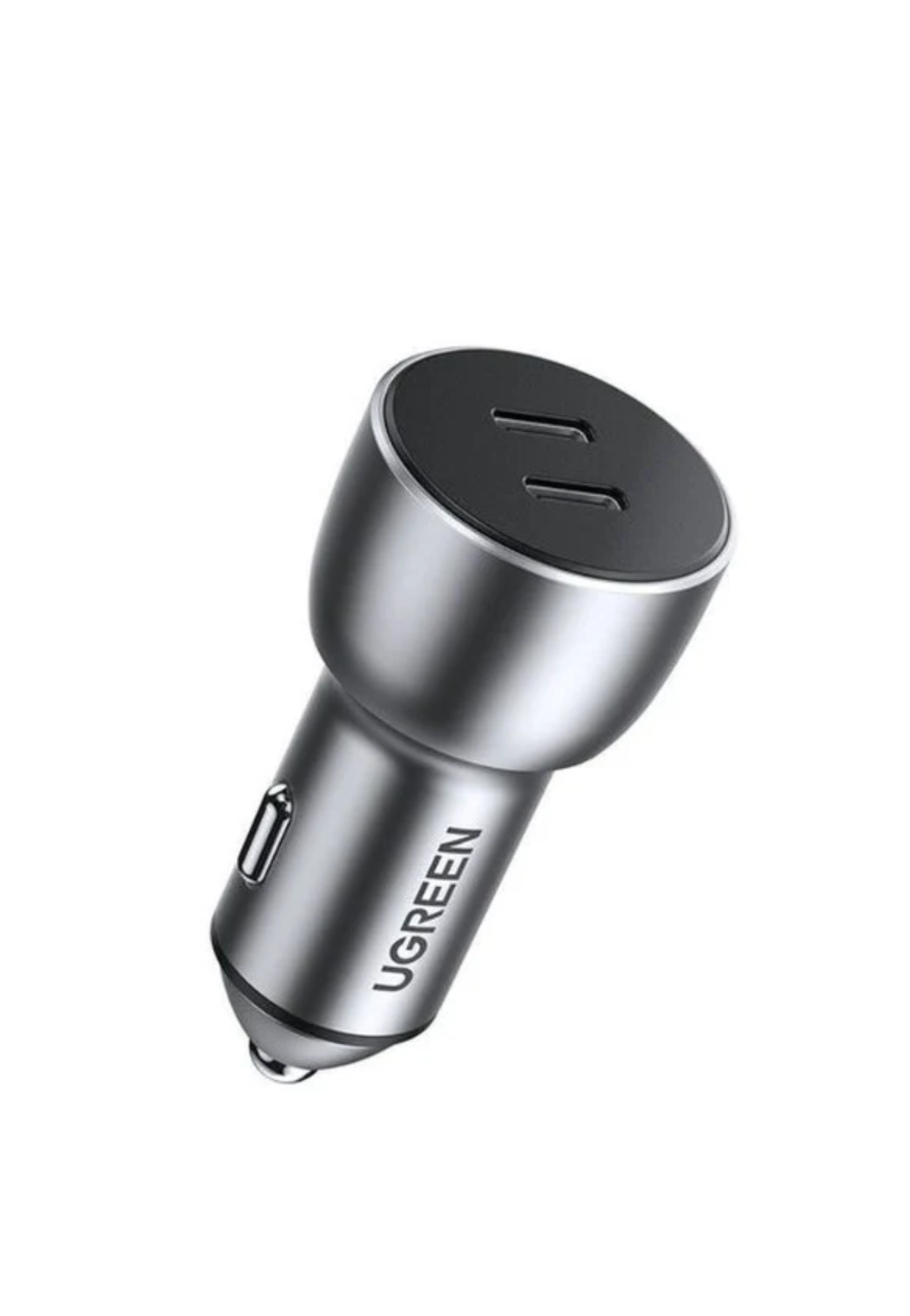 UGREEN 2-PORT 2C 50W PD FAST CAR CHARGER-GRAY