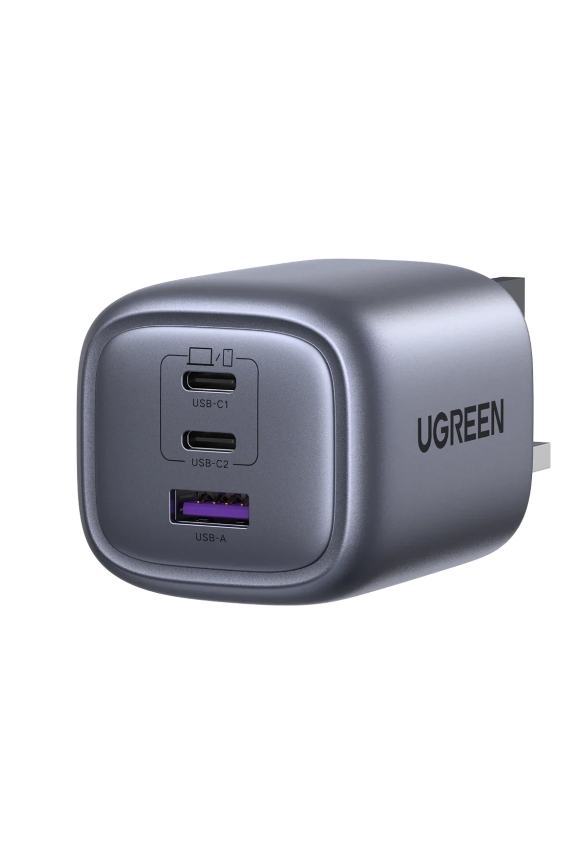 UGREEN NEXODE 65W 3PORT GAN FAST CHARGER ADAPTER-GRAY