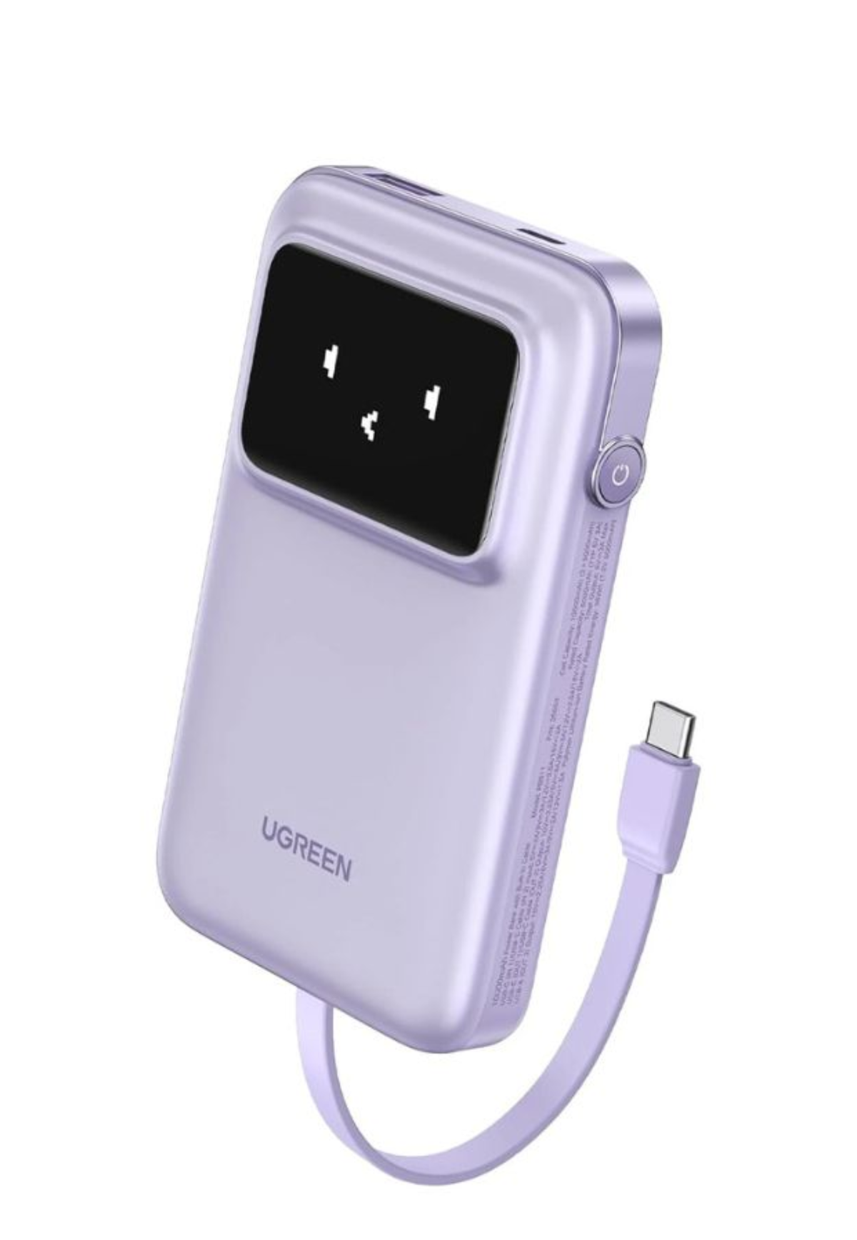 UGREEN ROBOTIC POWERBANK 10000MAH PD 30W W/USB-C PURPLE