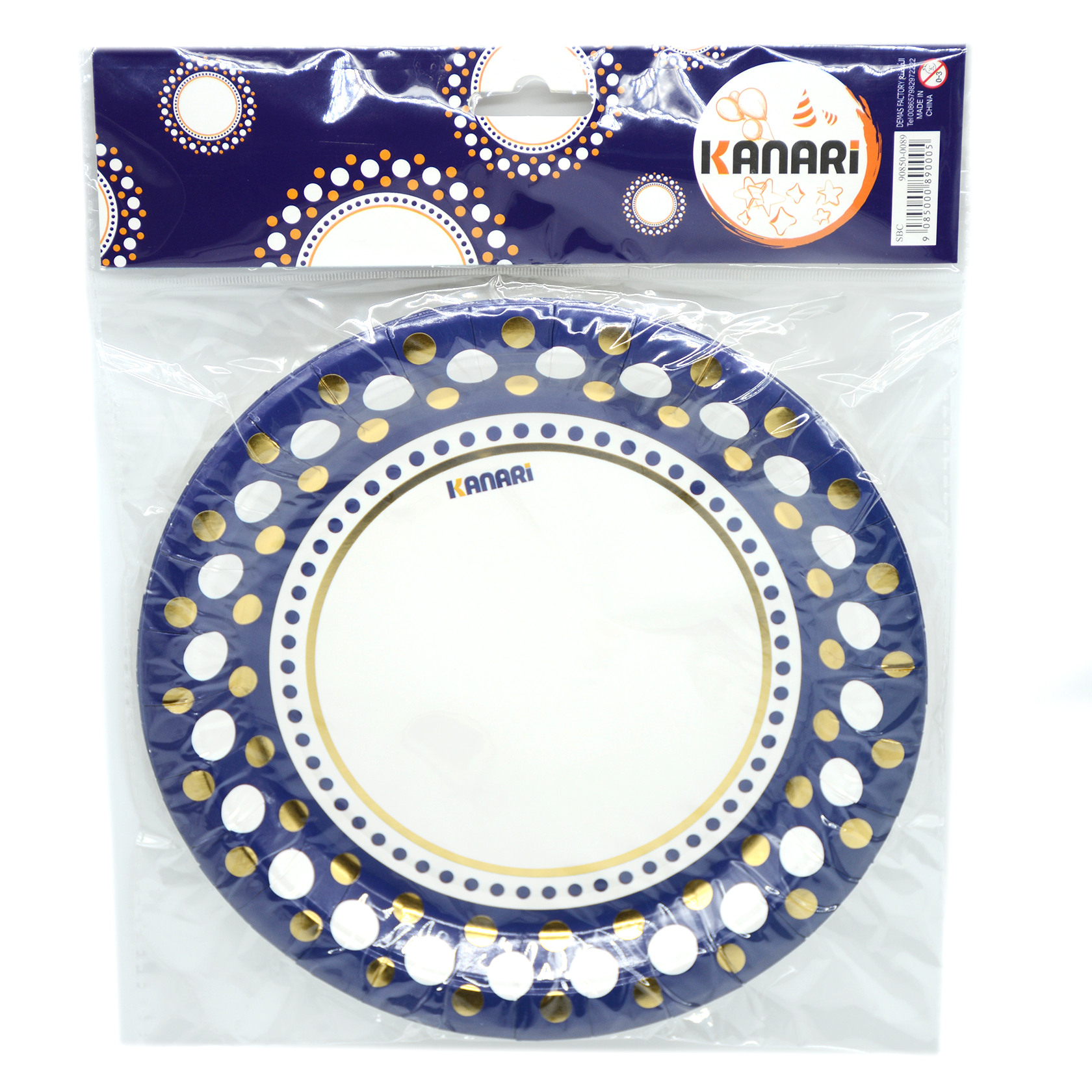 KANARI PRINTED PAPER PLATE 9" 4PC SET