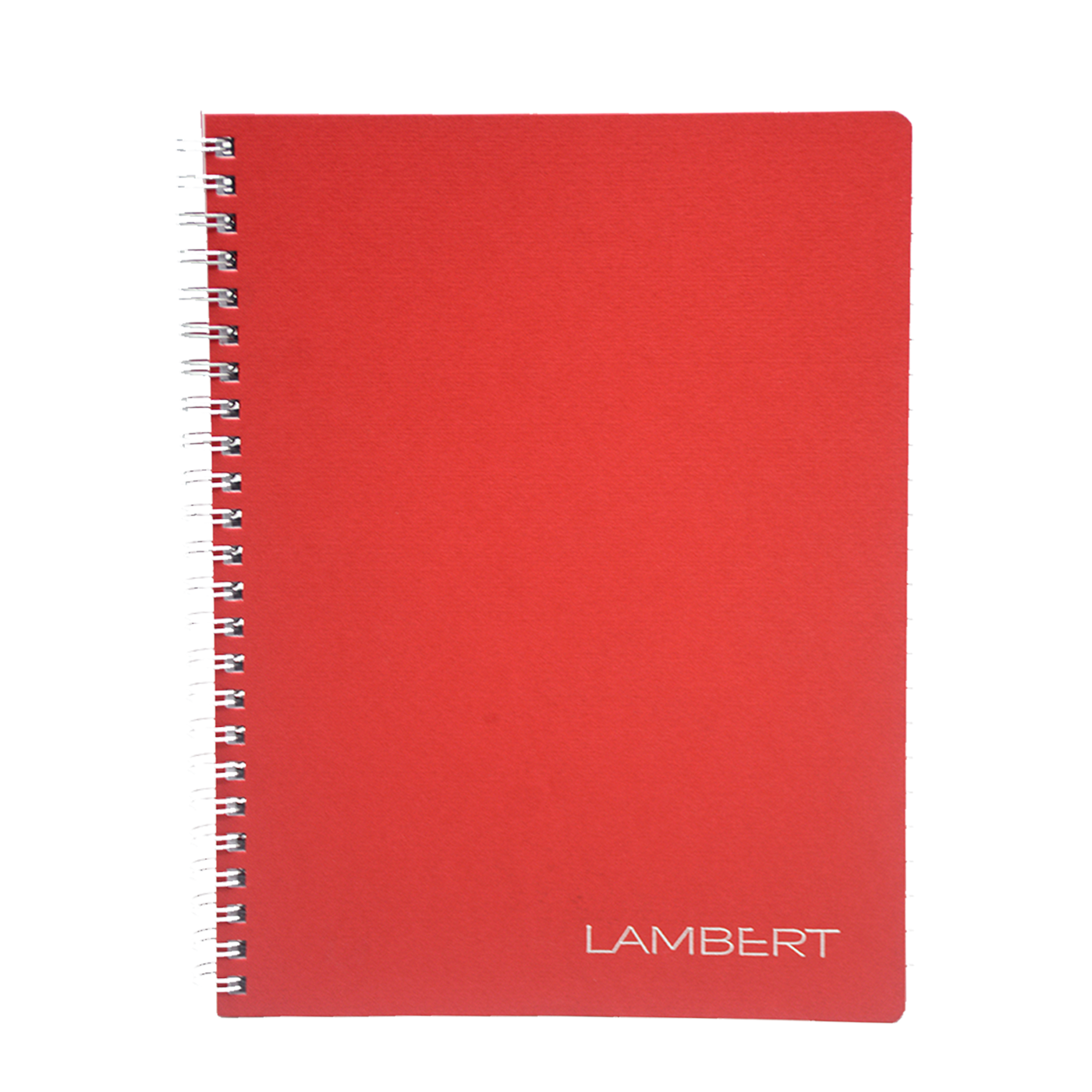 LAMBERT WIRE-O CARD COVER LINE EXERCISE NOTE BOOK A5 80SHT- ROSSO FUCCO
