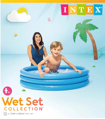 INTEX CRYSTAL BLUE POOL AGE 2+ 1.14MX25CM/45"X 10"