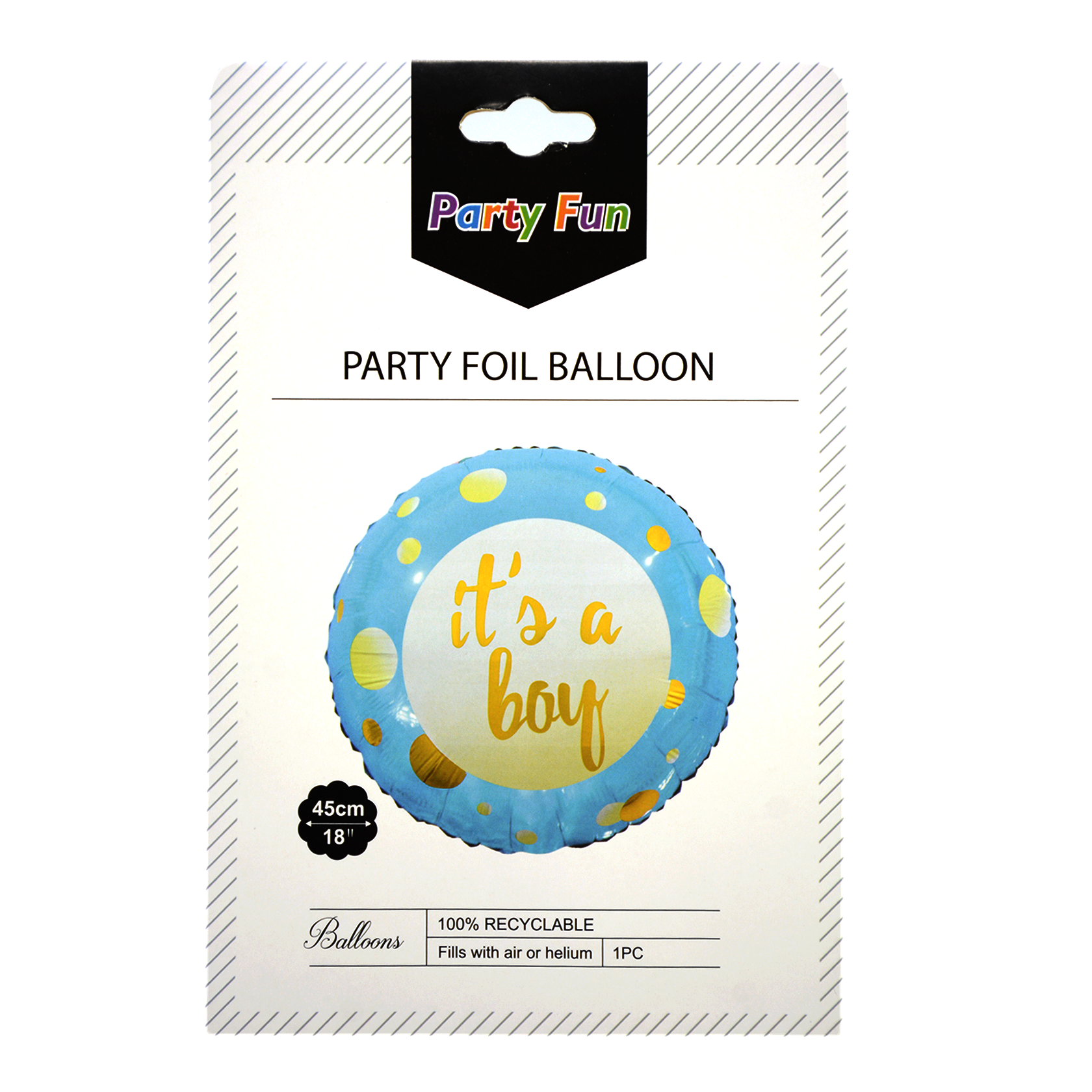 PARTY FUN FOIL BALLOON IT'S A BOY 18''