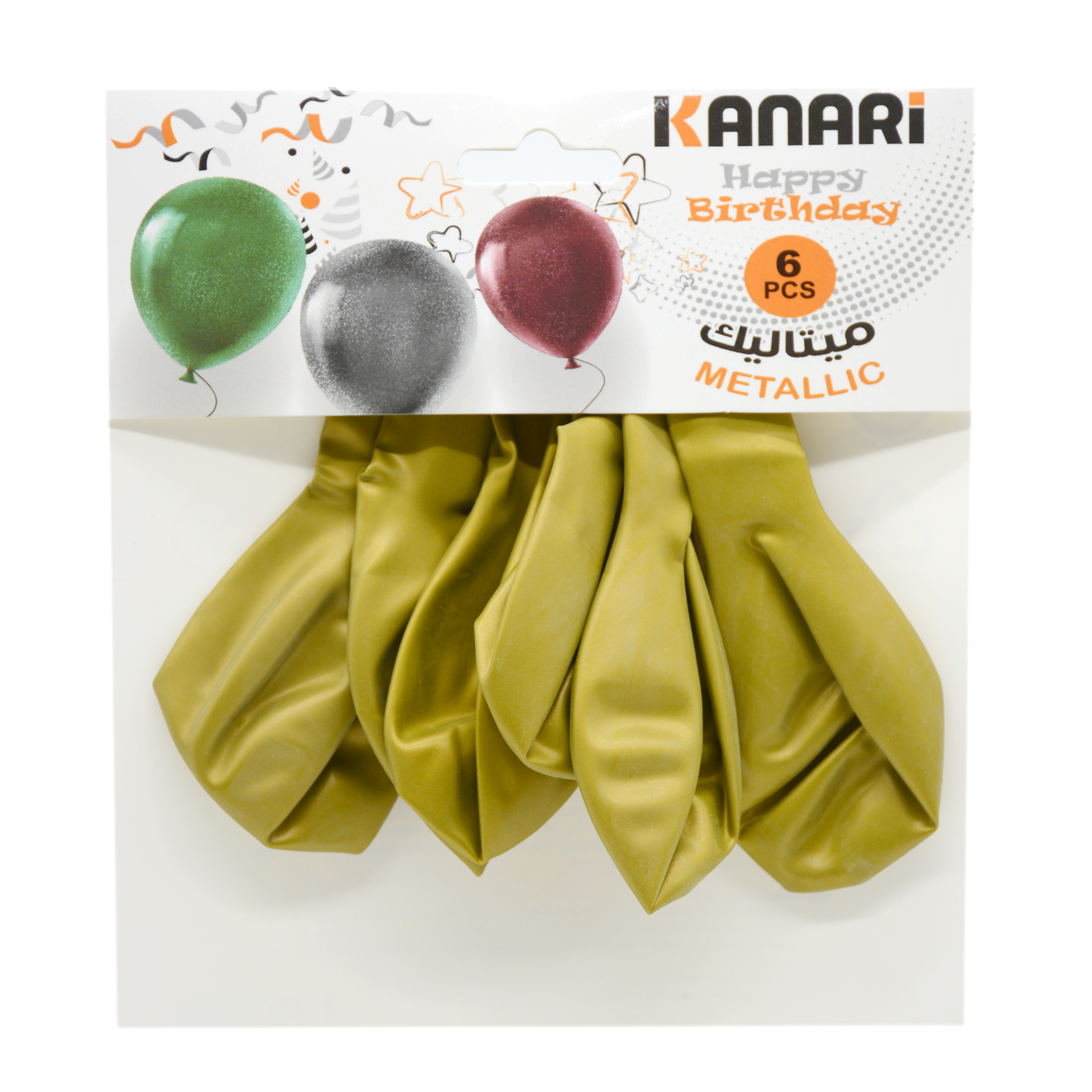 KANARI BALLOONS 6PCS/BAG GOLD