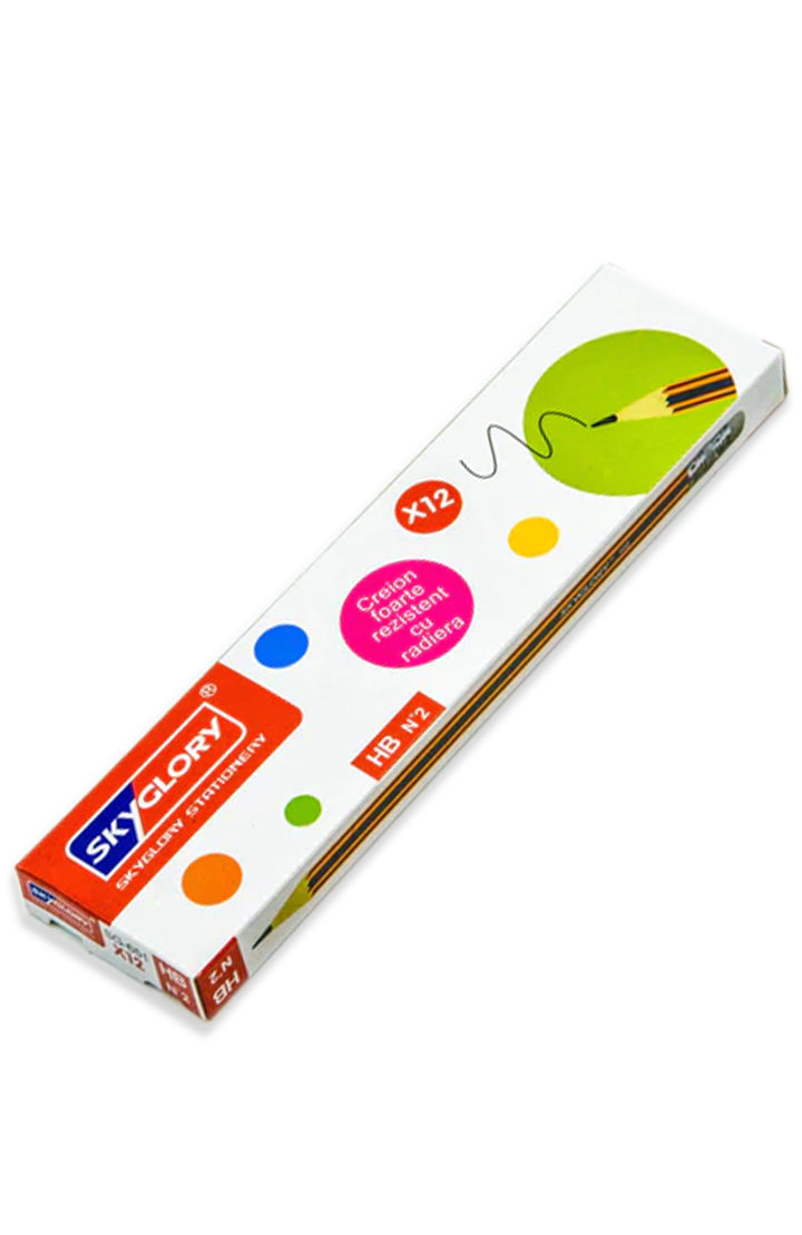 SKYGLORY 12PCS HB SILVER BAR PENCIL