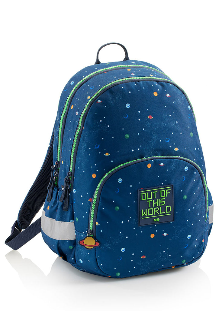حقيبة ظهر مدرسية مقاس 17 MIQUELRIUS MR BACKPACK W/3 COMPARTMENT 17"- OSLO RECYCL MY SPACE