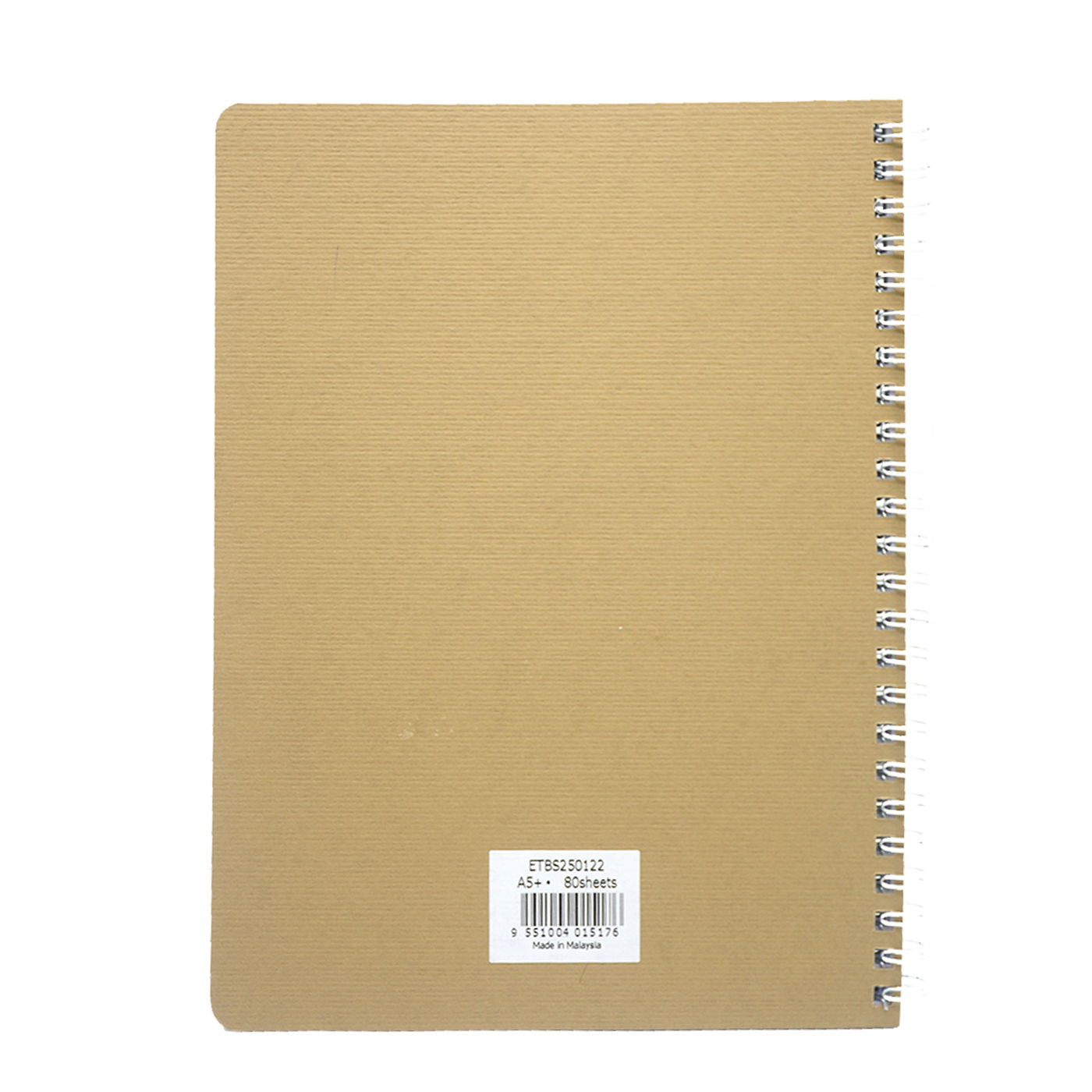 LAMBERT WIRE-O CARD COVER LINE EXERCISE NOTE BOOK A5 80SHT- AVANA