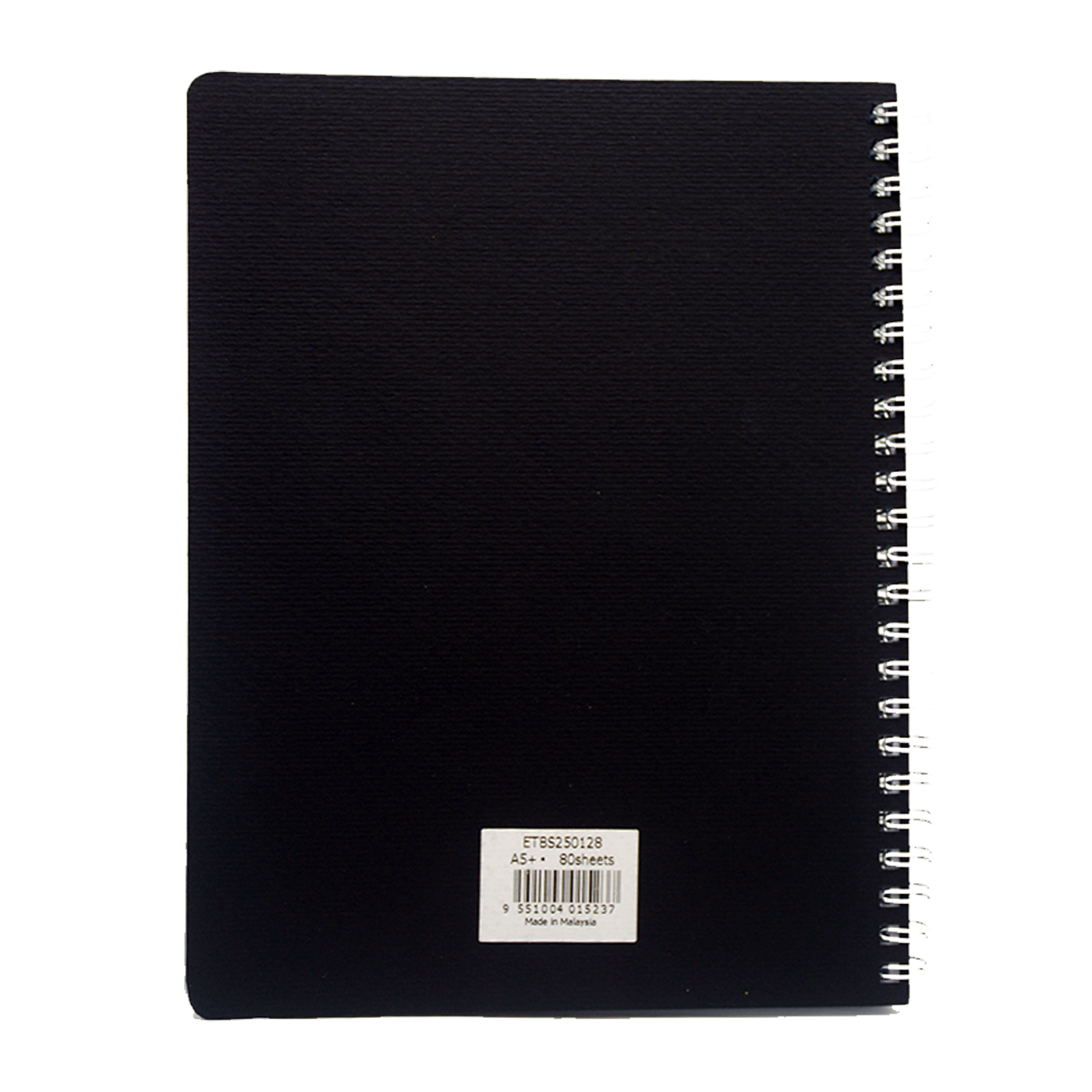 LAMBERT WIRE-O CARD COVER LINE EXERCISE NOTE BOOK A5 80SHT- NERO