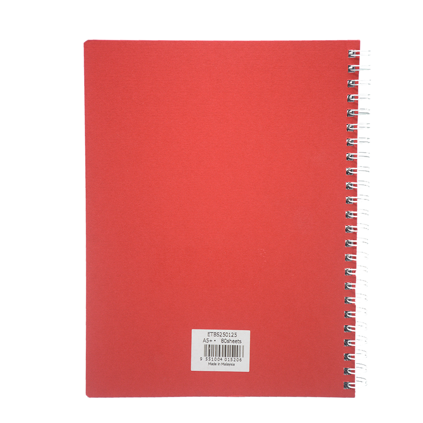 LAMBERT WIRE-O CARD COVER LINE EXERCISE NOTE BOOK A5 80SHT- ROSSO FUCCO