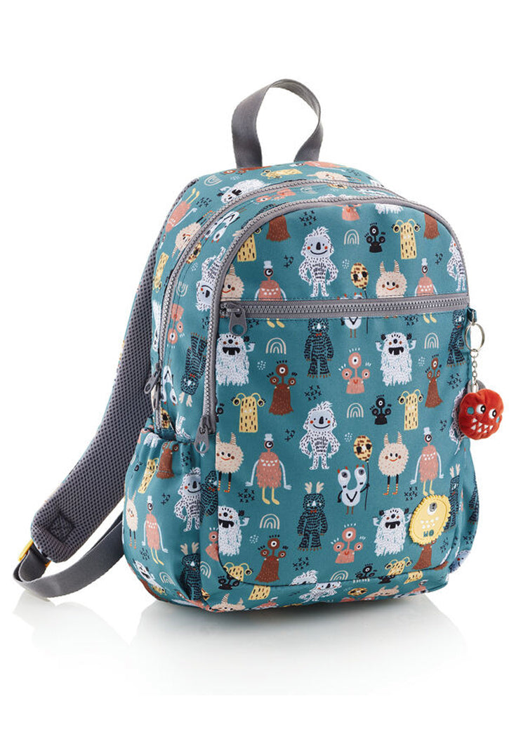 حقيبة ظهر مدرسية مقاس 16 MIQUELRIUS MR BACKPACK W/3 COMPARTMENT 16"- LISBOA RECYCLE MONSTERS