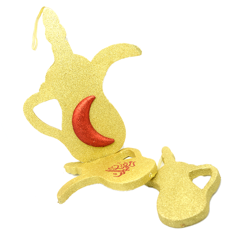 *زينة رمضان FOAM GLITTER DECORATION 3PCS KETTLE