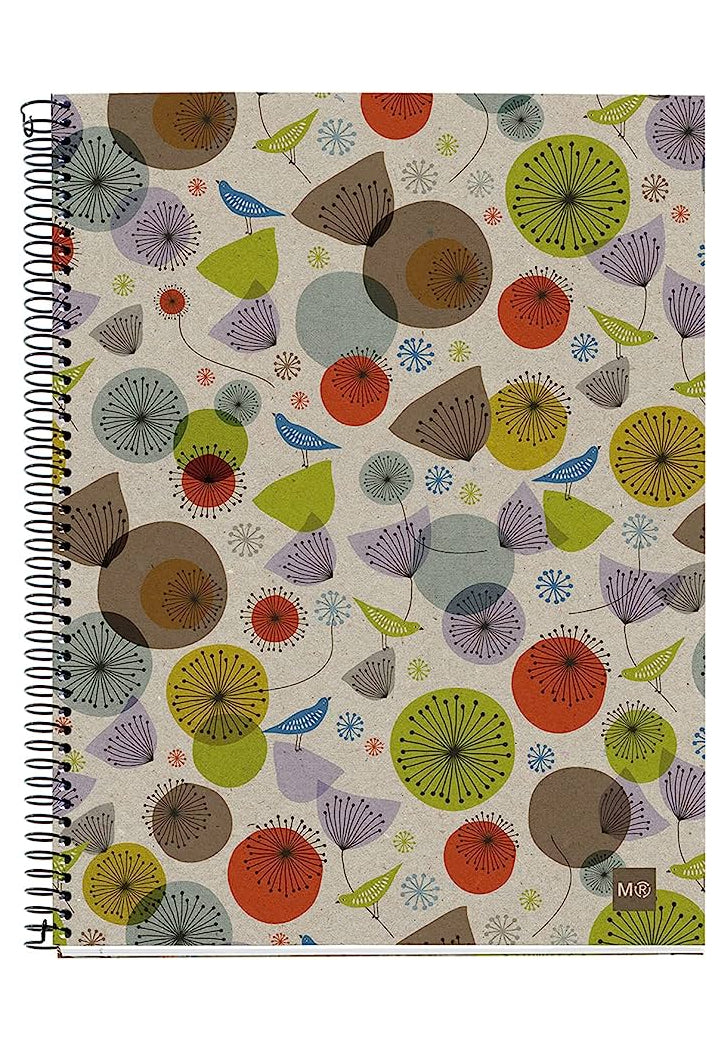 دفتر 120 صفحة 80 جرام MIQUELRIUS MR RECYCLED SPIRAL A4 80G 120SHT 1LINE NOTEBOOK-ECOBIRD