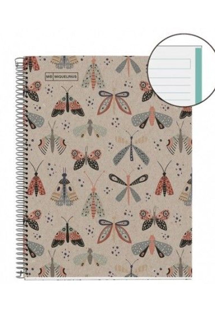 دفتر 80 صفحة 80 جرام MIQUELRIUS MR SPIRAL A4 80G 80SHT 1LINE NOTEBOOK-ECOBUTTERFLY