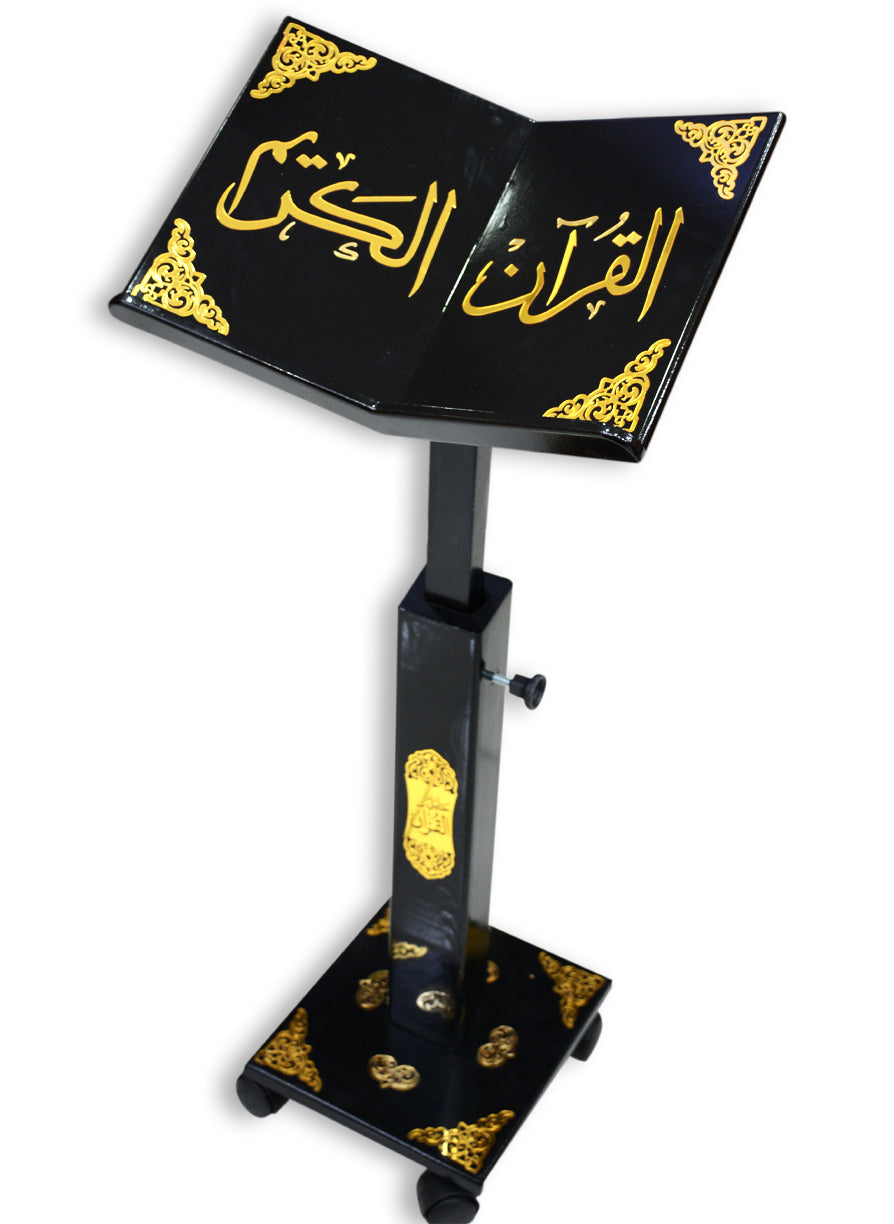 استاند قران خشب مرتفع 110 سم - اكريلك ابيض واسود