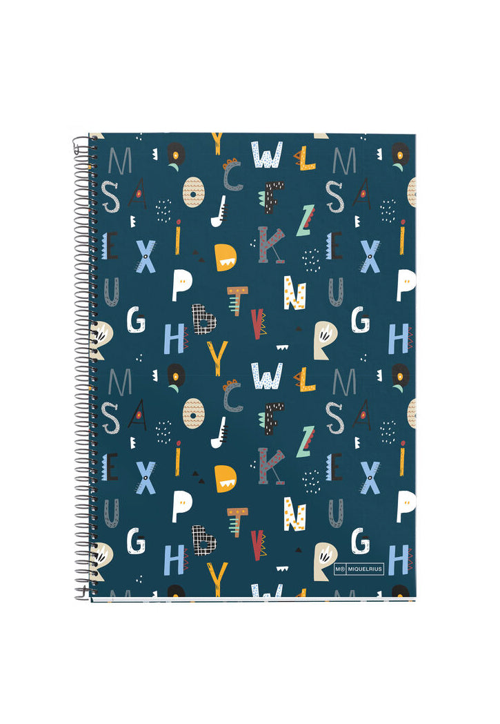 دفتر 80صفحة 70 جرام MIQUELRIUS MR SCHOOL SPIRAL 70G 80SHT 4MM SQUARE NOTEBOOK 215X315MM-ABC