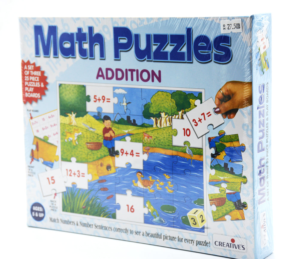 CREATIVES MATH PUZZLES-ADDITION 25PCS