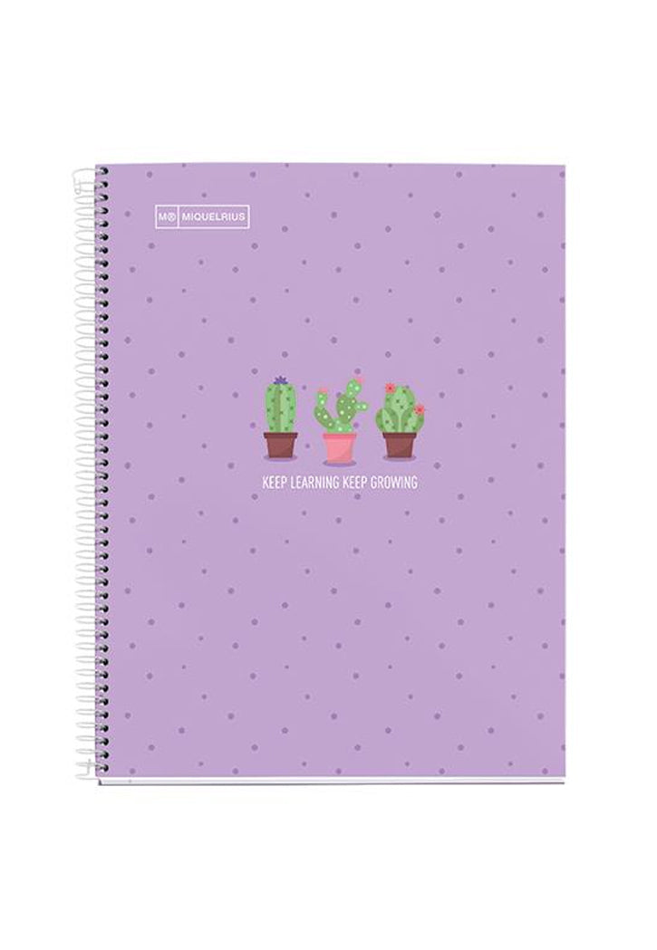 دفتر 80 صفحة 90 جرام MIQUELRIUS MR HARD COVER SPIRAL A4 90G 80SHT 1LINE NOTEBOOK-CACTUS LAVANDER