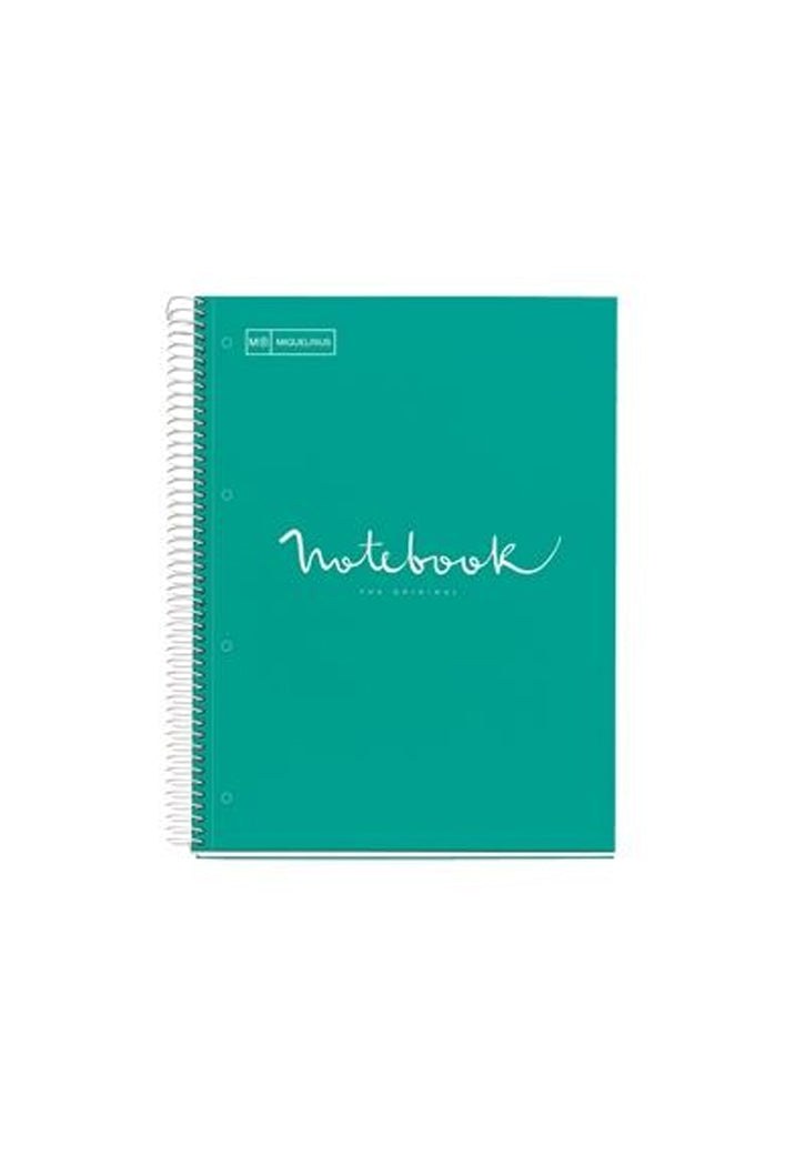 80 صفحة 90 جرام MIQUELRIUS MR HARD COVER SPIRAL A4 90G 80SHT 1LINE NOTEBOOK-TURQUIOSE BLUE