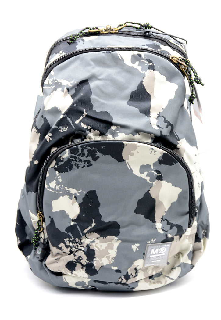 حقيبة ظهر مدرسية مقاس 17 MIQUELRIUS MR BACKPACK W/3 COMPARTMENT 17"-WORLD MAP