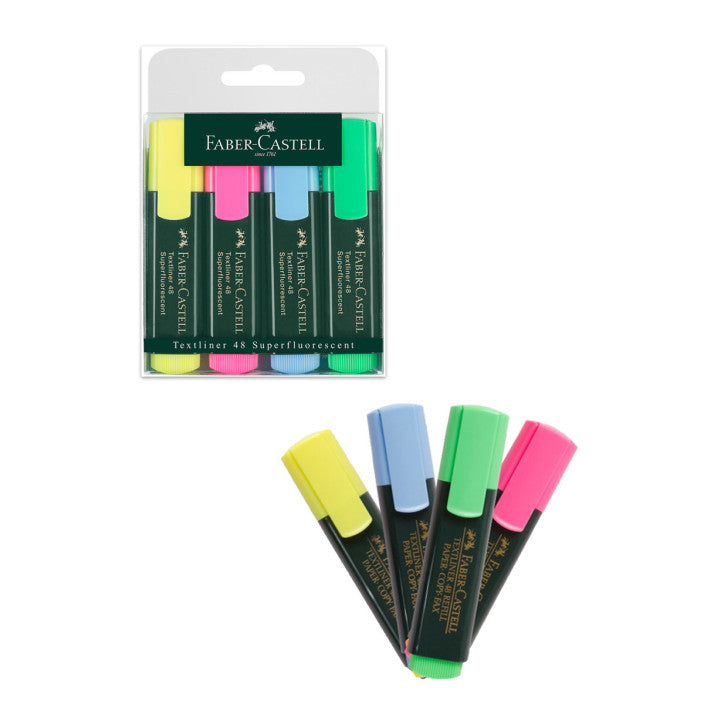FABER CASTELL TEXTLINER HIGHLIGHTER 4PCS/PACK