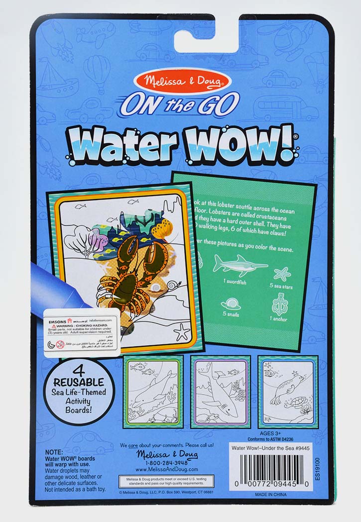 Melissa & Doug On The Go Water Wow - Under The Sea Water Reveal Pad