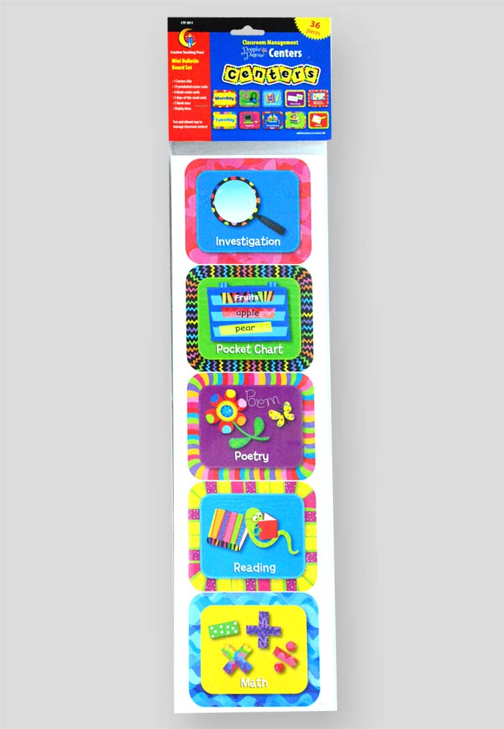Poppin Patterns Centers Mini Bulletin Board Set