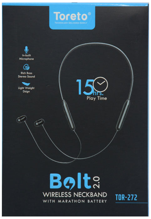سماعات لاسلكية - .توريتو TORETO BOLT WIRELESS NECKBAND TOR-272
