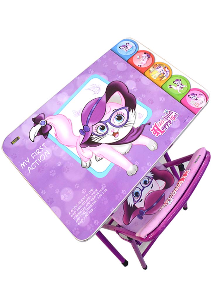 طاولة دراسة مع كرسي اطفال Education Table With Chair - Happy Cat