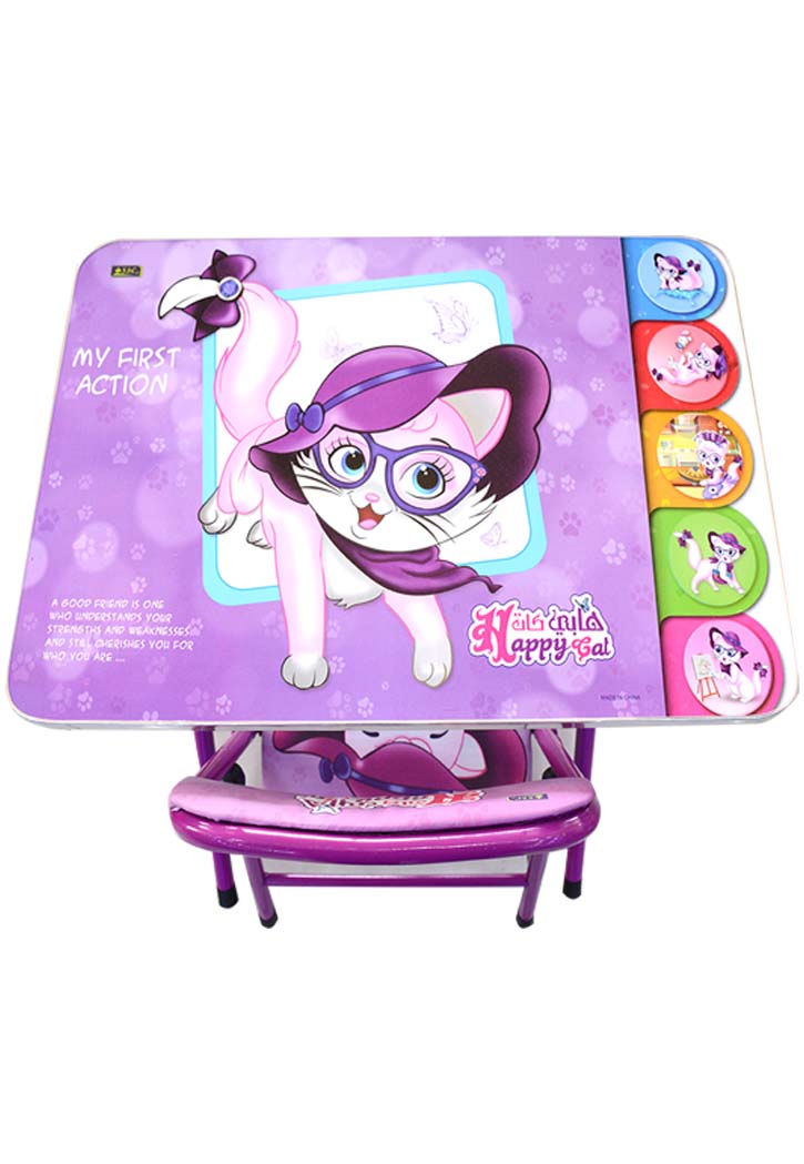 طاولة دراسة مع كرسي اطفال Education Table With Chair - Happy Cat
