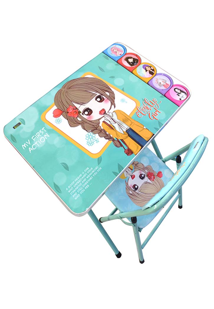طاولة دراسة مع كرسي اطفال Education Table With Chair - Lovely Girl