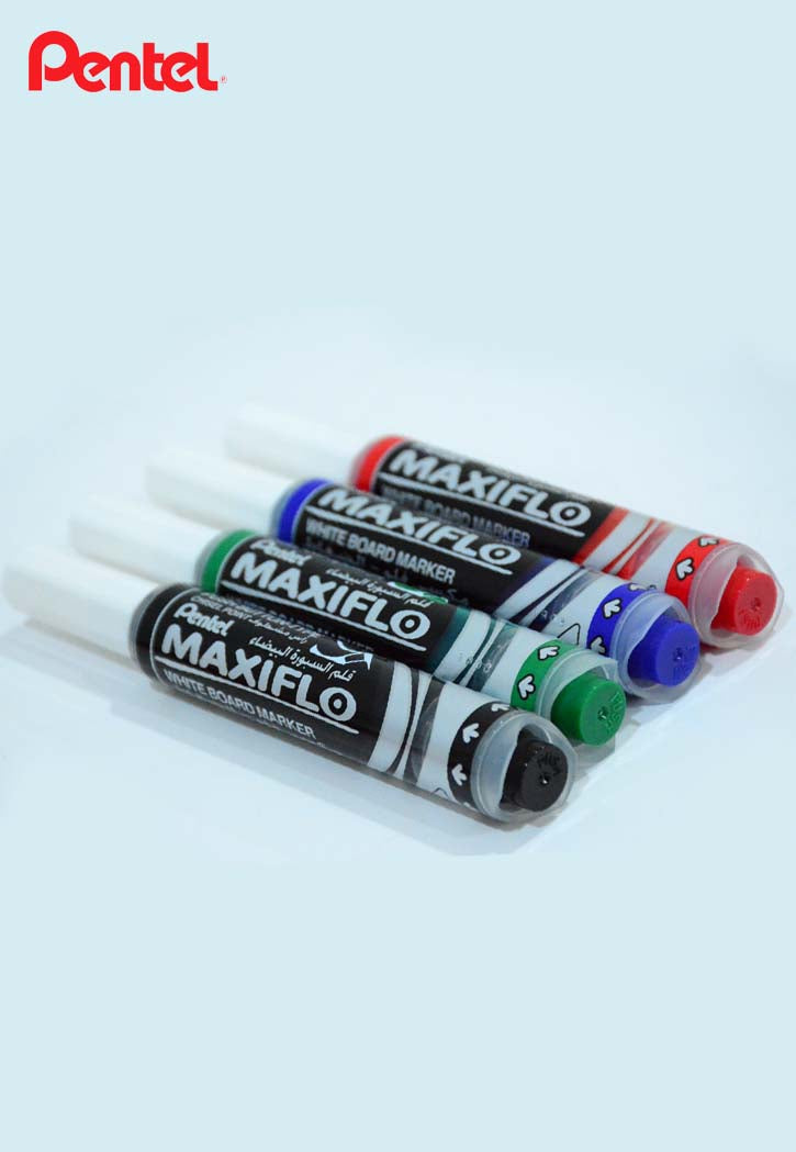 Pentel - Maxiflo White Board Markers 4PCS