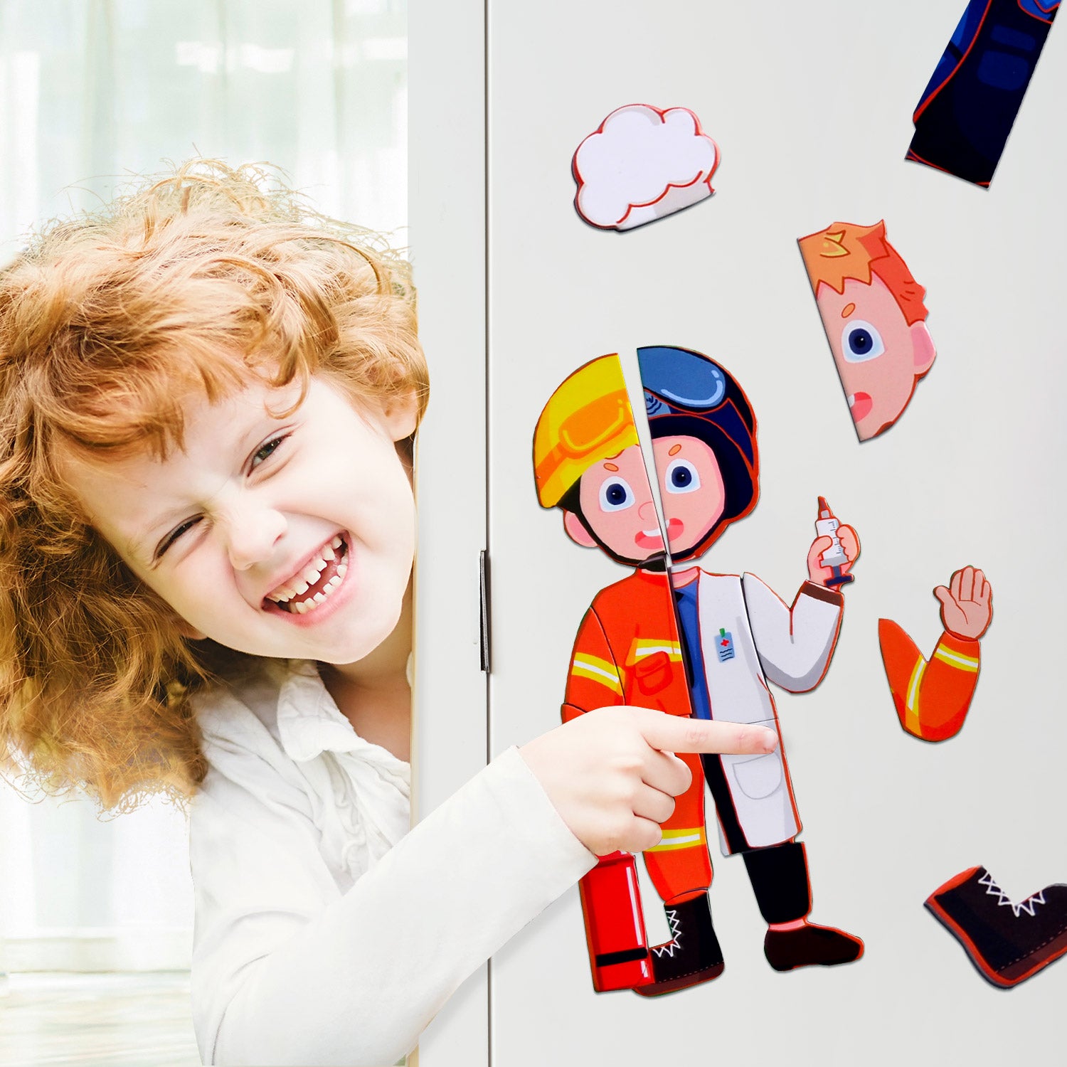 PANDA JUNIORS MAGNETIC PUZZLE GAME-DIFFERENT UNIFORMS 50PCS