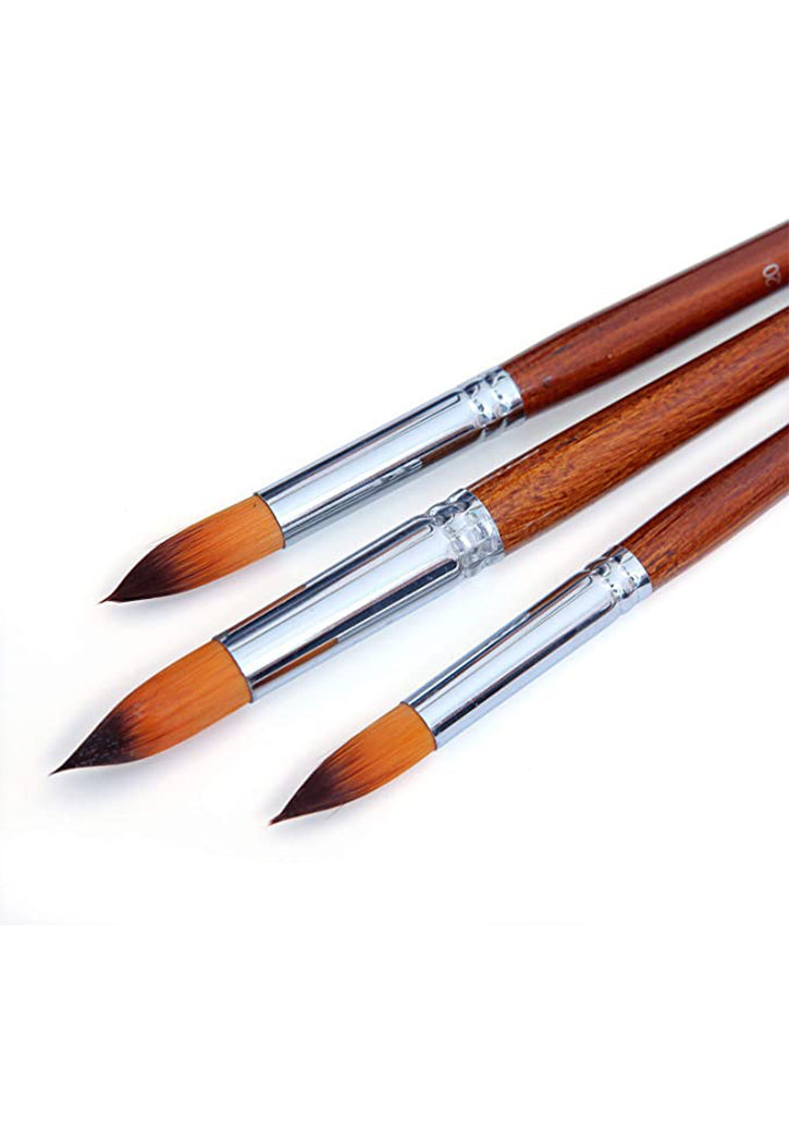 طقم فرشاة رسم _راس مدبب - 3 قطع