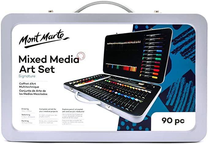 طقم رسم متنوع 90 قطعة MONT MARTE SIGNATURE MIXED MEDIA ART SET 90PCS IN BOX