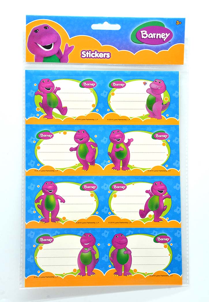 Barney - Name Labels Stickers