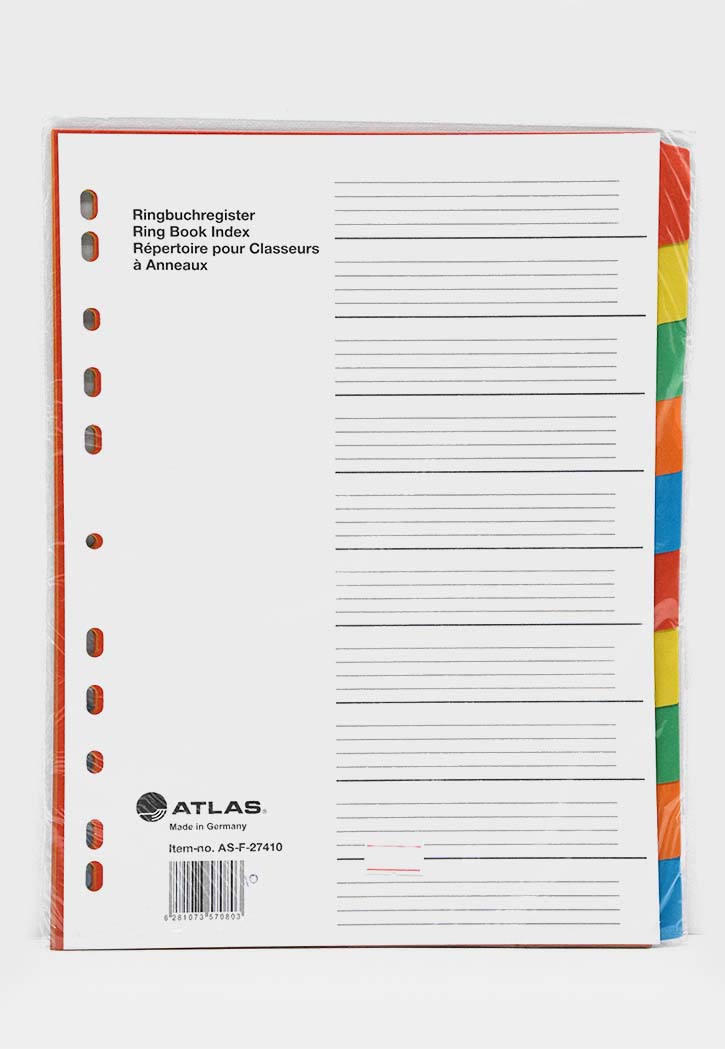 Atlas - Colored File Divider A4